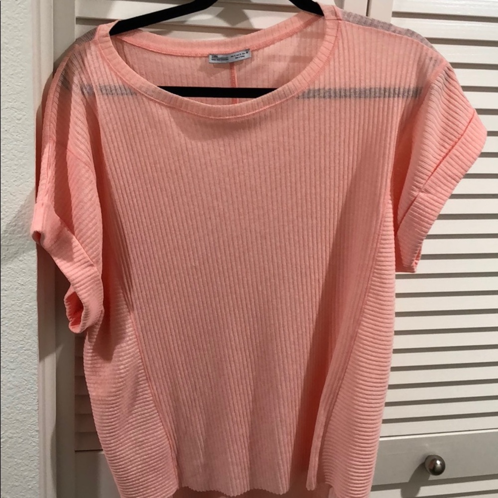 Zara oversized peach top